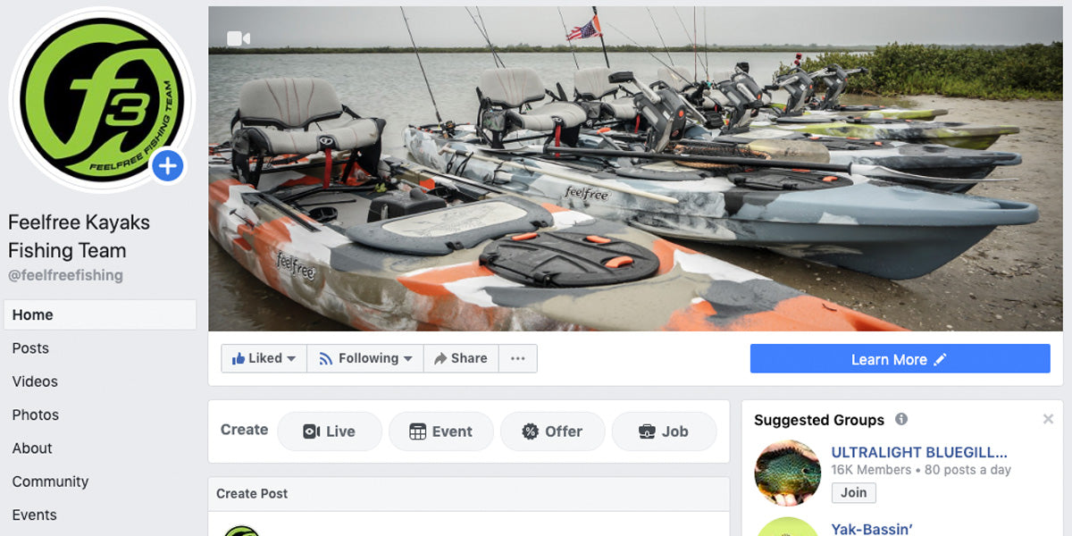 F3 Team News - Feelfree Kayaks Fishing Team Launches Facebook Page